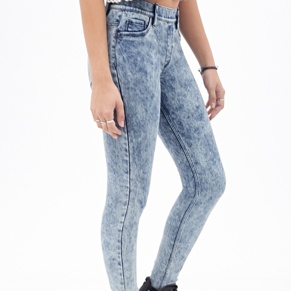 City Streets acid/stone wash Jeggings